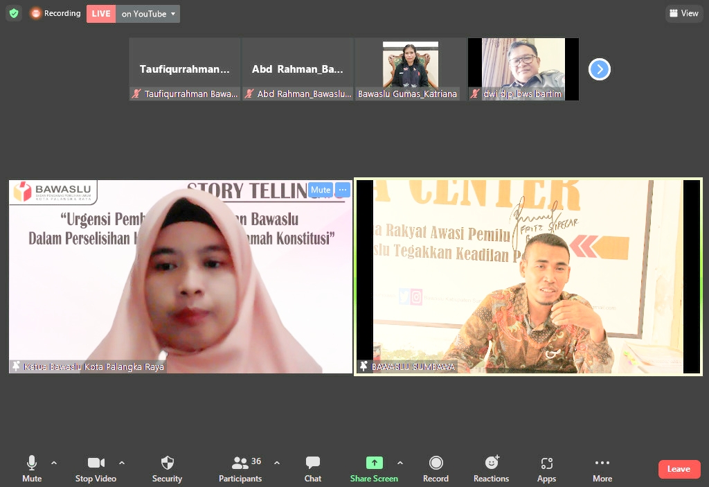 Story Telling PHPU" Syamsi Hidayat Sampaikan Pentingnya Soliditas dan Koordinasi"