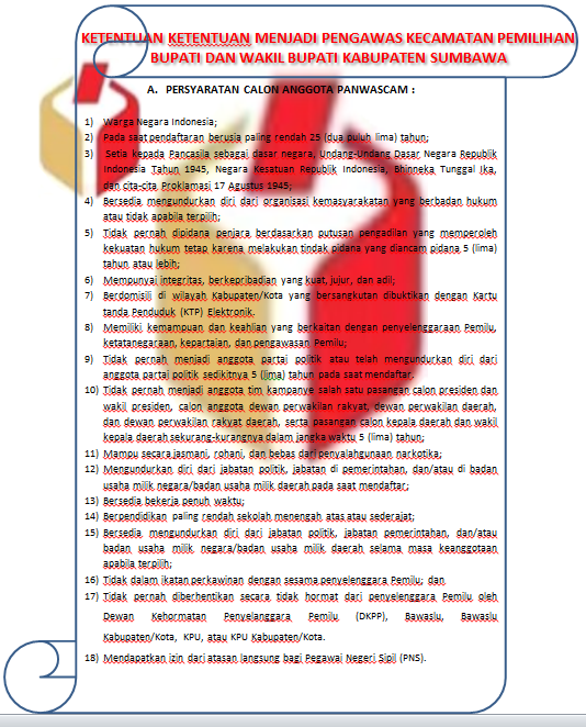 Ayooo...Segera Mendaftar... Mari Menjadi Pengawas Kecamatan