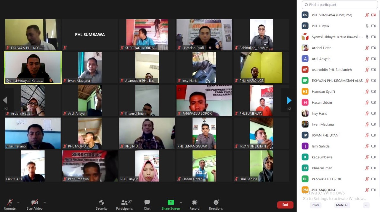 Tahapan Dimulai; Bawaslu Kabupaten Sumbawa Rapatkan Barisan.