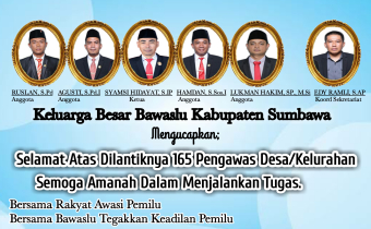 Selamat Atas dilantiknya Sahabat-sahabat Pengawas Desa/Kelurahan
