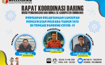 Rapat Koordinasi Daring Bawaslu Kabupaten Sumbawa Dengan Panwascam