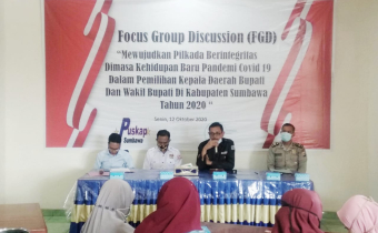 FGD; Bawaslu Tegaskan Peran dan Tantangan Pilkada di Tengah Pandemi Covid 19.
