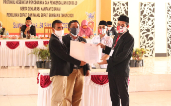 Bawaslu Menghadiri Rapat Penetapan Nomor Urut Pasangan Calon Bupati dan Wakil Bupati Sumbawa Tahun 2020.