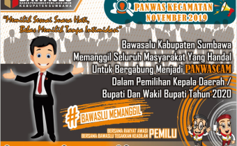 Recruitment Pengawas Kecamatan Bawaslu Kabupaten Sumbawa